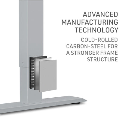 FORTIA Sit To Stand Up Standing Desk, 150x68cm, 72-118cm Electric Height Adjustable, Ergonomically Curved Edge, 50kg Rated, White Oak Style/Silver Frame