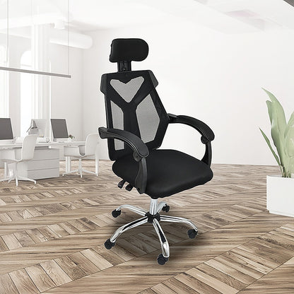 Office Chair Gaming Computer Chairs Mesh Back Foam Seat - Black