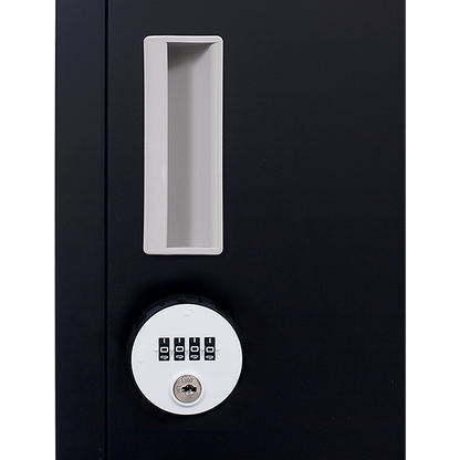 Black Two-Door L-shaped Office Gym Shed Storage Lockers